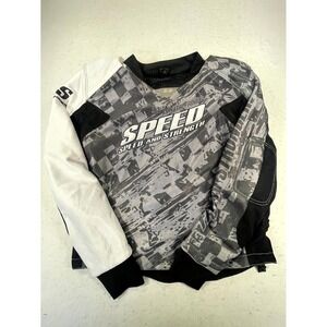 Speed And Strength Lunatic Fringe Armored Motorcycle Riding Jacket Unisex M Gray